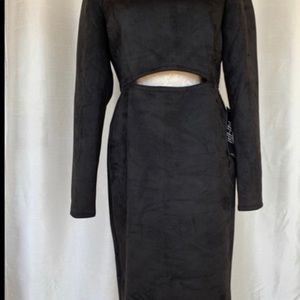 Bcbg maxazria  faux suede black dress